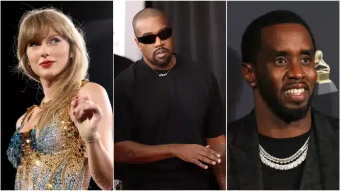 Taylor Swift, Kanye West and Diddy