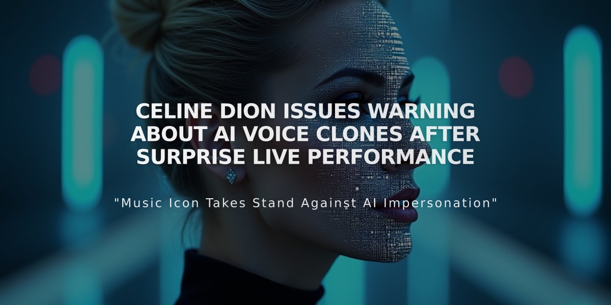 Celine Dion Issues Warning About AI Voice Clones After Surprise Live Performance